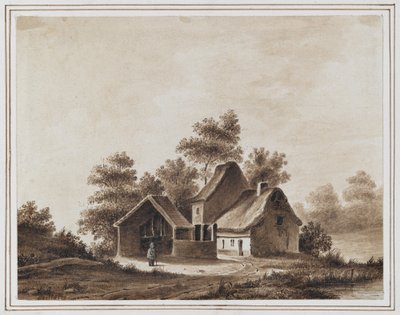 Schubert vor einem Gasthaus in Tullin, nahe Wien, 13. Mai 1823 von Moritz Ludwig von Schwind